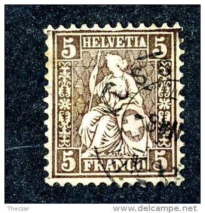 3111 Switzerland 1862  Michel #22  Used  Scott #43  ~Offers Always Welcome!~ - Used Stamps