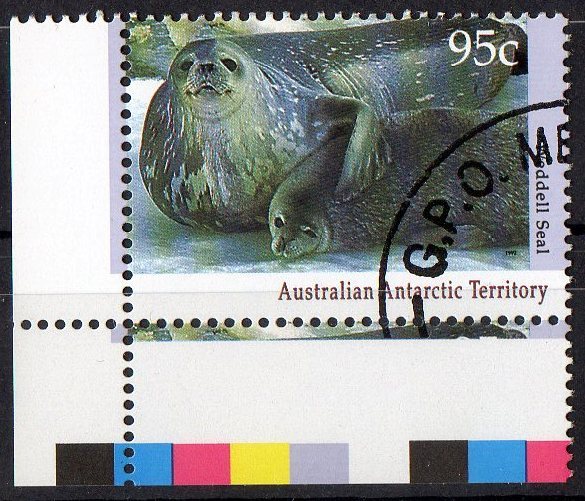 Australian Antarctic 1992 Regional Wildlife 95c Weddell Seal CTO With Gutter - Used Stamps