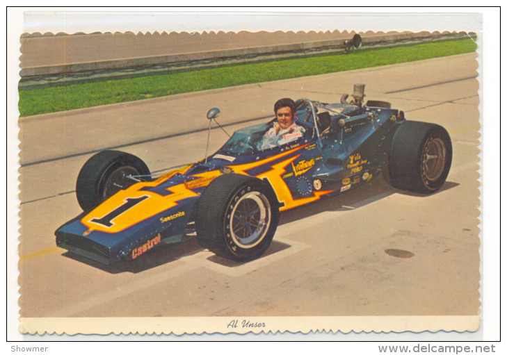 Al Unser Original Postcard From 1971 - IndyCar