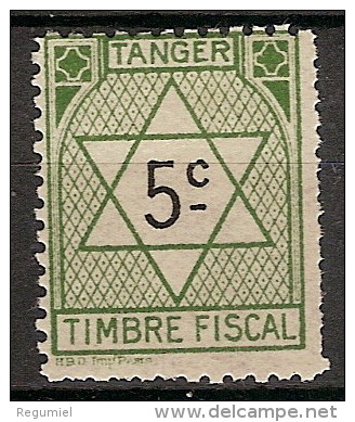 Tanger Fiscal 10 ** HBD. Imp. Paris. Verde - Spanish Morocco