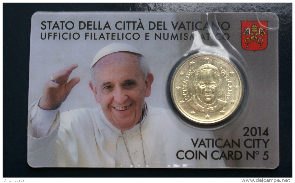 VATICANO 2014 - THE COINCARD N.5 - POPE FRANCESCO - Neufs