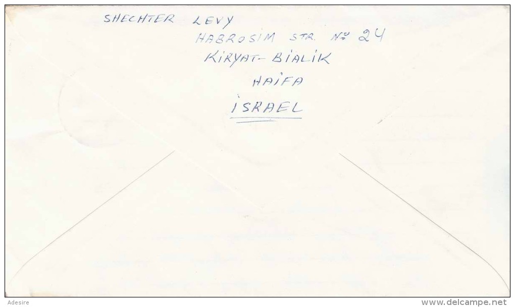 ISRAEL 1966 - Tag Der Briefmarke, 4 Fach Frankierung Auf LP-Brief Von Haifa > West Berlin - Briefe U. Dokumente