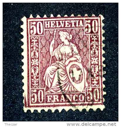 3126 Switzerland 1867  Michel #35  Used    ~Offers Always Welcome!~ - Oblitérés