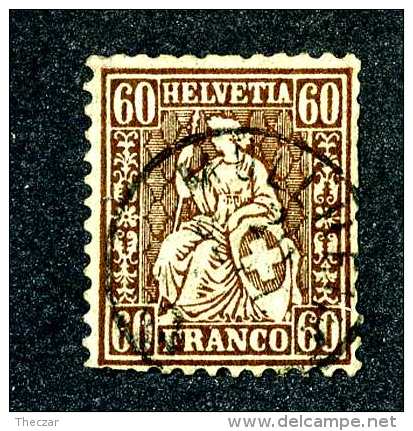 3134 Switzerland 1863  Michel #27  Used  Faults  ~Offers Always Welcome!~ - Gebraucht