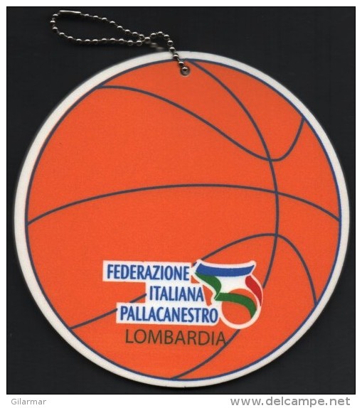 BASKETBALL - ITALIA - TARGHETTA IN GOMMAPIUMA FEDERAZIONE ITALIANA PALLACANESTRO - COMITATO REGIONALE LOMBARDIA - Altri & Non Classificati