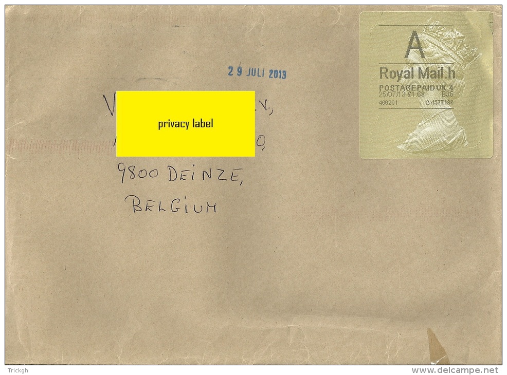 UK 2013 Postage Paid Label - Covers & Documents