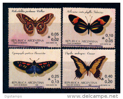 Argentina 1985 Usado YT1501-02, 1504-05 Mariposas. Butterflies. See Description. - Gebraucht