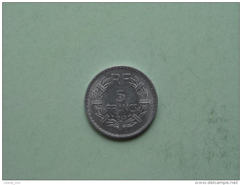 1945 ( Open 9 ) - 5 Francs / KM 888b.1 ( Uncleaned Coin / For Grade, Please See Photo / Scans ) !! - Autres & Non Classés