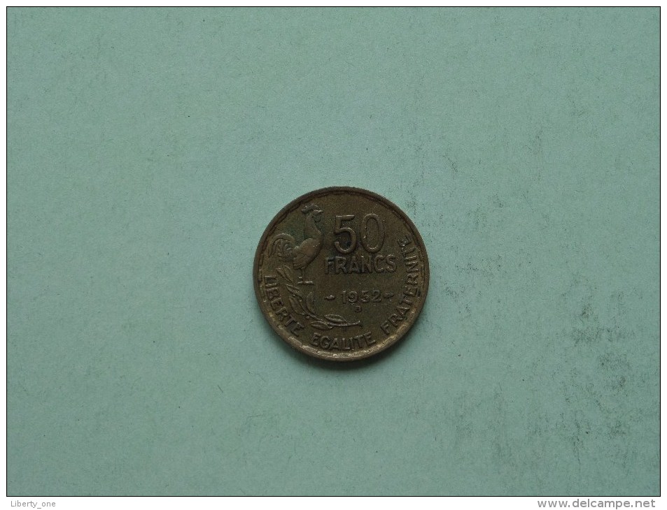 1952 B - 50 Francs / KM 918.2 ( Uncleaned Coin / For Grade, Please See Photo / Scans ) !! - Sonstige & Ohne Zuordnung