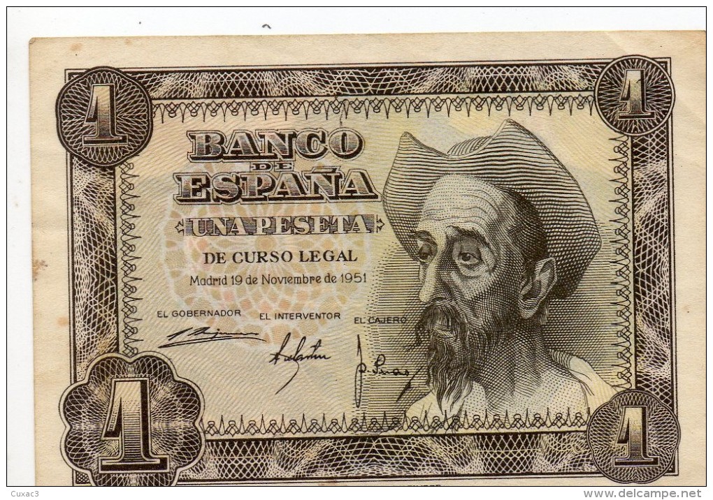 Espagne - 1 Peseta - Du 19/11/1951- - 1-2 Peseten