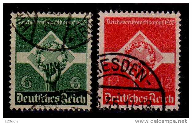 Deutsches Reich, 1935, Mi 571-572 Reichsberufswettkampf, Gestempelt [280414L] @ - Usados