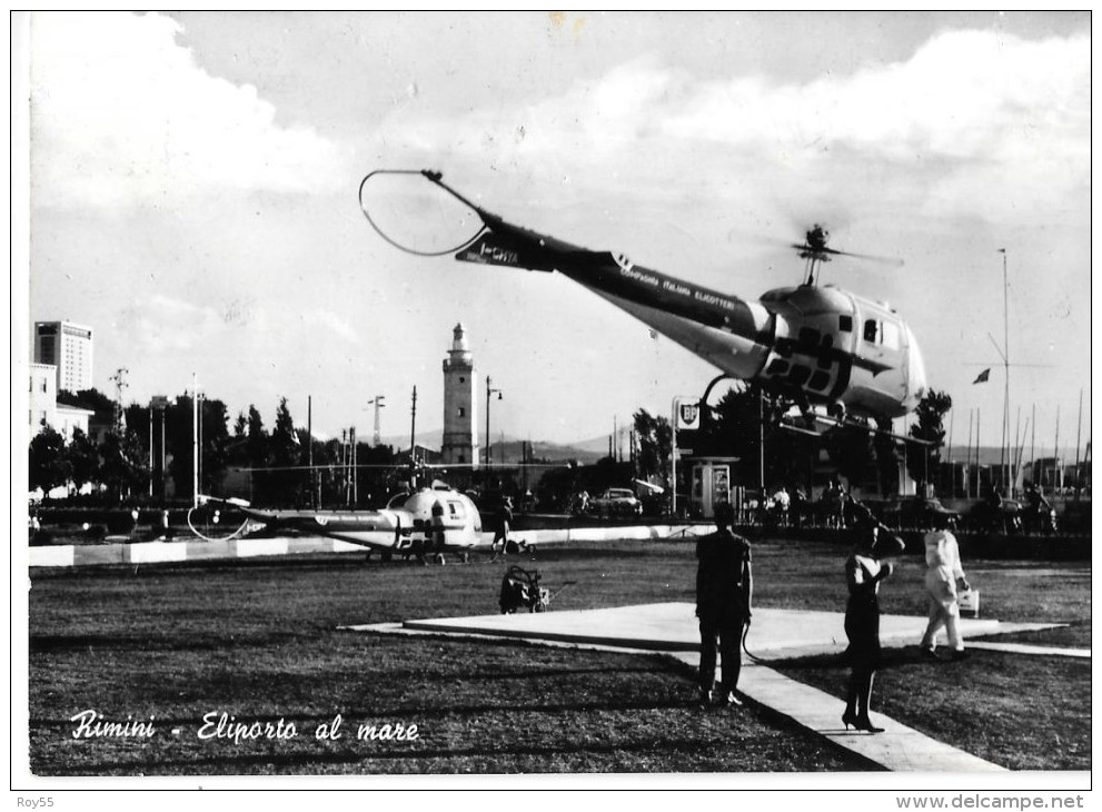 RIMINI ELIPORTO DI RIMINI AL MARE VEDUTA ELICOTTERO - Aerodromi