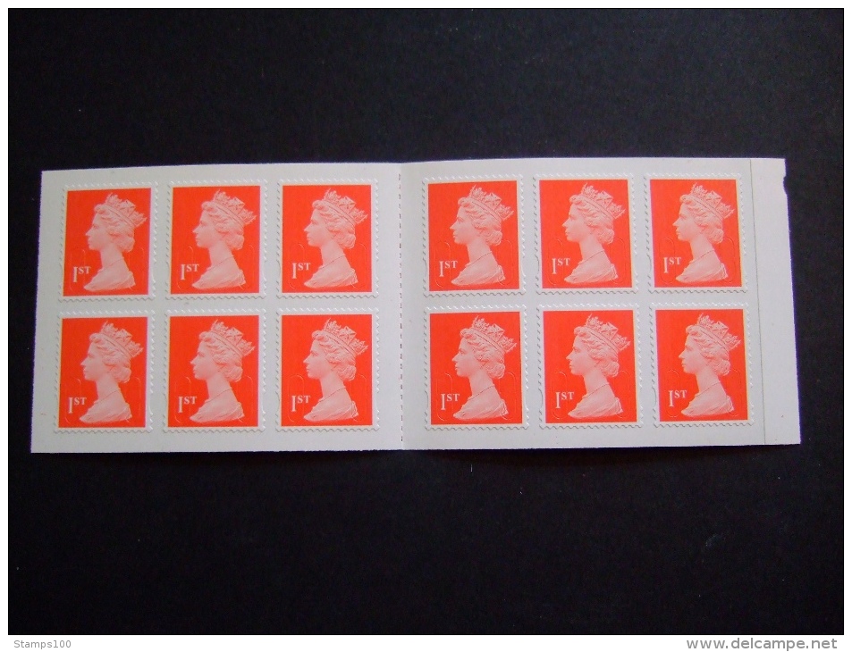 GREAT BRITAIN   MACHIN BOOKLET  NEW RED  M12L  MTIL    12 X 1 ST      MNH **   (BOXENG-904) - Booklets