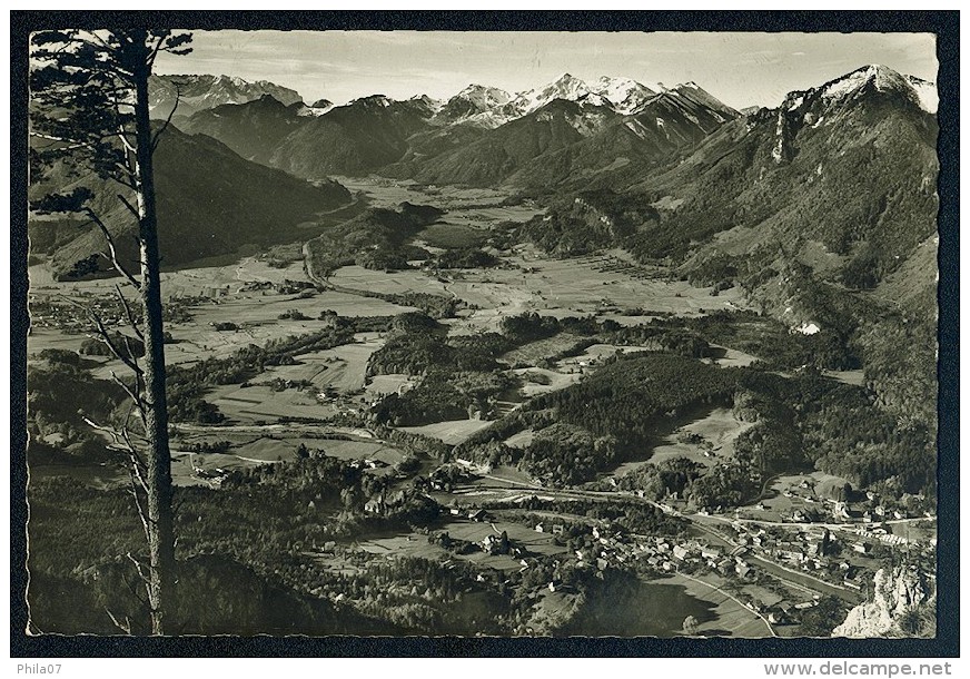 Blick In's Achental Mit Marquartstein Im Hintergund Kaisergebirge,Geigelstein Und Hochplatte ----- Postcard Not Traveled - Traunstein