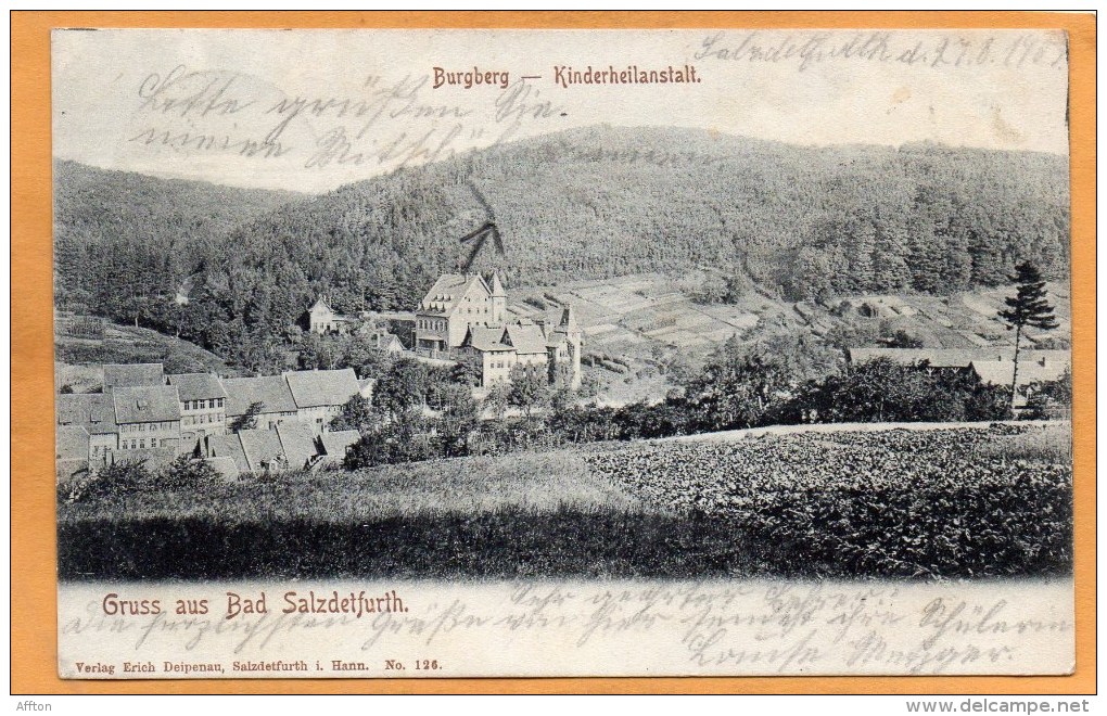 Gruss Aus Bad Salzdetfurth 1900 Postcard - Bad Salzdetfurth