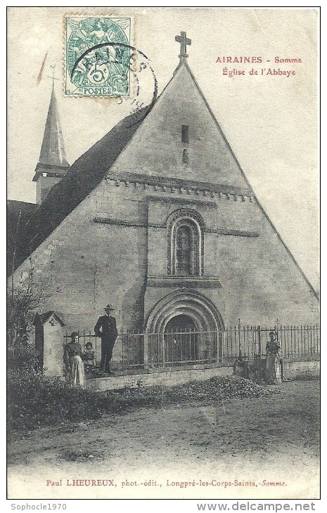 PICARDIE - 80 - SOMME - AIRAINES - Eglise De L'abbaye - Carte Molle - Allaines