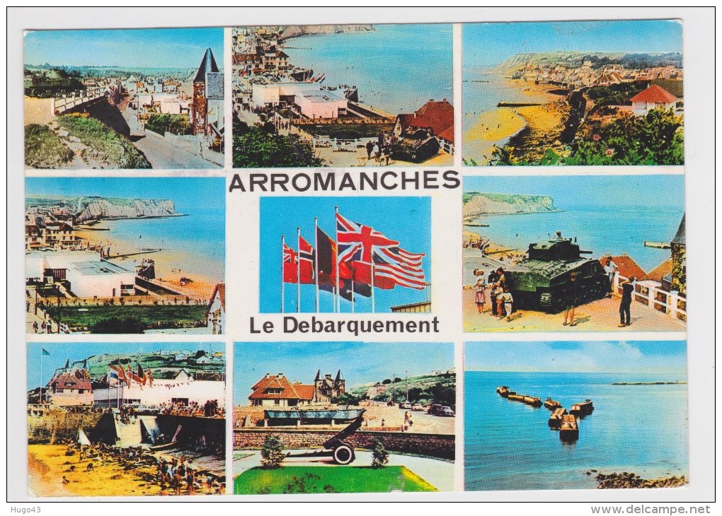 ARROMANCHES EN 1972 - LE DEBARQUEMENT - PETITE DECHIRURE EN BAS - MONACHROME - Arromanches