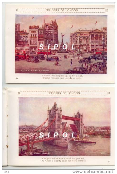 Londres :Memories Of London A Picture-souvenir Of The World S Greatest City - Proligue From Allan Junior - Europe