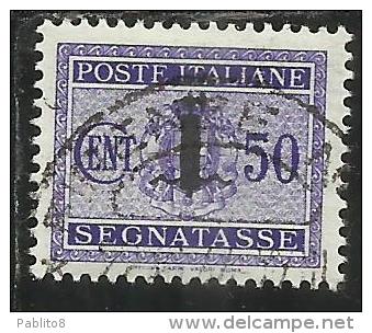 ITALIA REGNO ITALY KINGDOM 1944 REPUBBLICA SOCIALE ITALIANA RSI TASSE TAXES SEGNATASSE FASCIO CENT. 50 USED CENTRATO - Portomarken