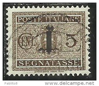 ITALIA REGNO ITALY KINGDOM 1944 REPUBBLICA SOCIALE ITALIANA RSI TASSE TAXES SEGNATASSE FASCIO CENT. 5 USED CENTRATO - Taxe