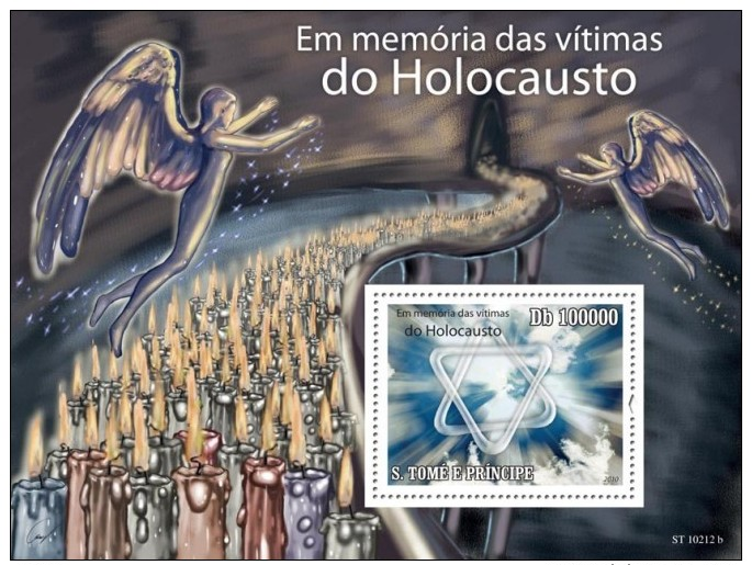 SAO TOME IN MEMORY OF HOLOCAUST VICTIMS JEW JEWISH JUDAICA S/S MNH C10 ST10212B - Autres & Non Classés