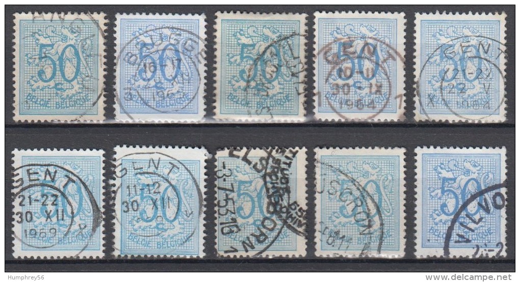 1951 - BELGIË/BELGIQUE/BELGIEN - Y&T 854 [Leeuw/Lion/Löwe] + Stempels/Oblitérations/Abstempelungen/Cancellations - 1951-1975 Heraldic Lion
