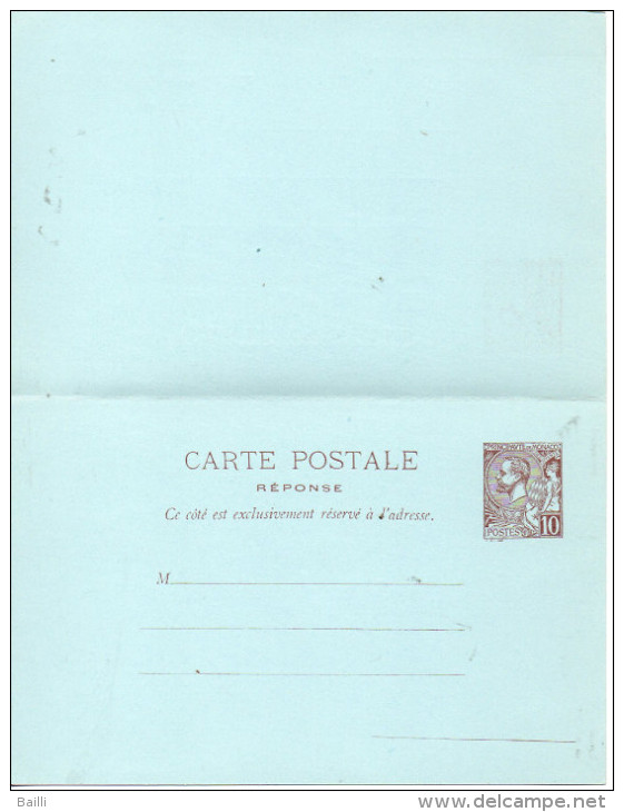 MONACO ENTIER POSTAL DOUBLE - Entiers Postaux