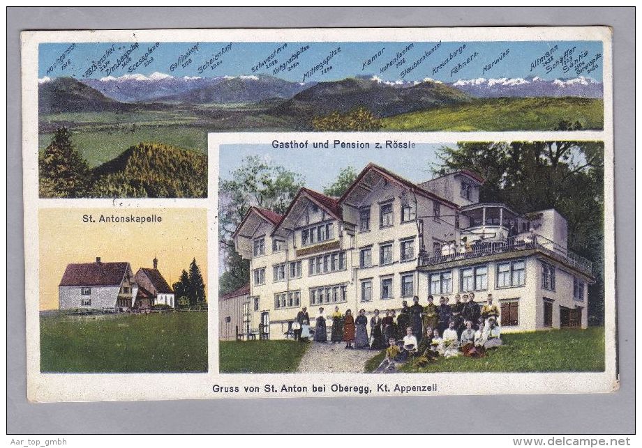 AI St. Anton Bei Oberegg 1925.VIII.10 Oberegg Nach Zürich (Gruss Von)  Foto R. Zoller - Oberegg
