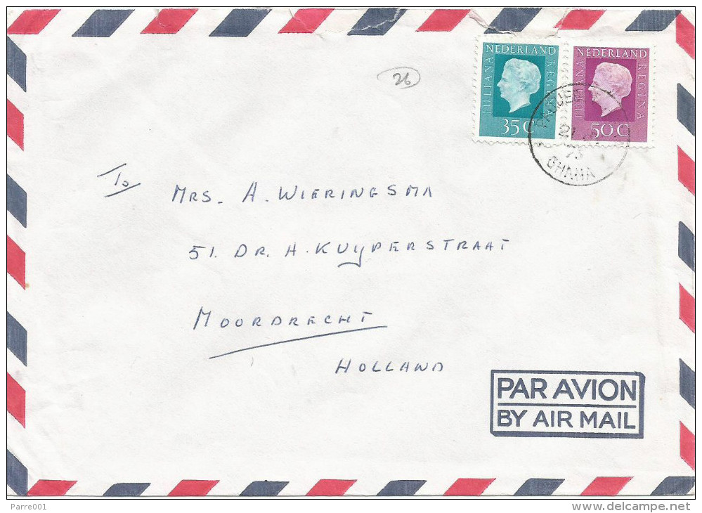 Ghana 1975 Paquebot Accra On Dutch Stamps Cover. Extremely Rare Postmark - Ghana (1957-...)