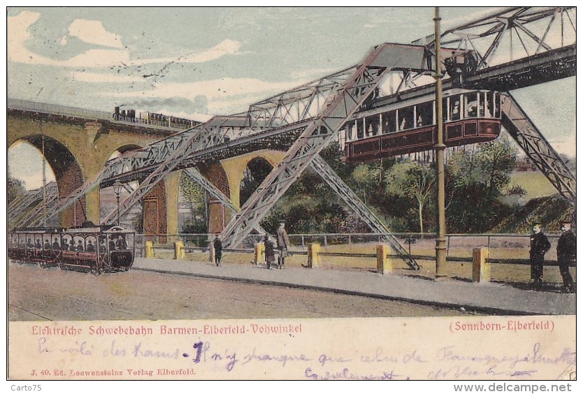 Allemagne - Sonnborn Elberfeld -  Train / Métro /Architecture - Postal Marks 1903 - Wuppertal