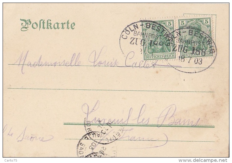 Allemagne - Sonnborn Elberfeld -  Train / Métro /Architecture - Postal Marks 1903 - Wuppertal