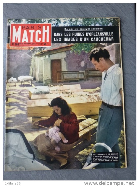 PARIS MATCH N°286 Sept 1954, Séisme D'Orléansville, Cauchemar,  Ref551 - Informations Générales