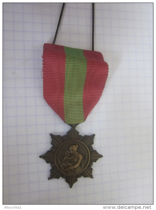 1920 MILITARIA Médaille Militaire Famille Française La Patrie Reconnaissante Républi Française Ministère Santé Publique - Other & Unclassified