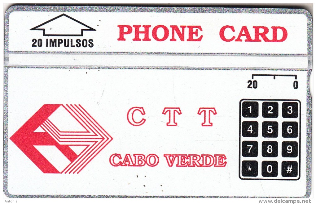 CAPE VERDE(L&G) - CTT Logo(20 Units), CN : 112A, Tirage 15000, Mint - Cap Vert