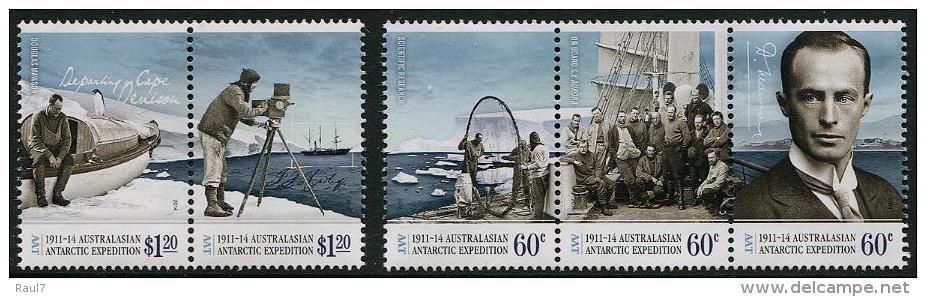 Australian Antarctic A.A.T. 2014 - Cent Expedition Australasian - 5 Val Neuf // Mnh - Nuovi