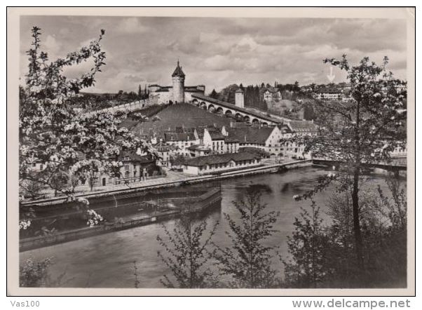 CPA SCHAFFHAUSEN- MUNOT FORTRESS, BRIDGE, TOWN PANORAMA - Otros & Sin Clasificación