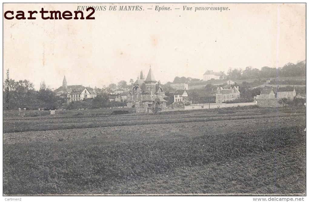 LOT DE 9 CPA : EPONE CHANTIER NAVAL PERSPECTIVE DES LIGNEUX PONT EGLISE VUE GENERALE ET VUE SUR LA GARE   78 YVELINES