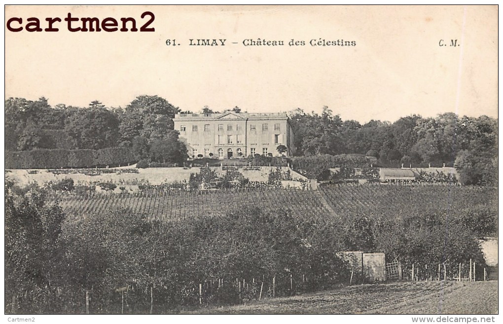 4 CPA : LIMAY VUE SUR L'EGLISE LE PONT ENTREE DE L'ABBAYE DE SAINT-SAUVEUR CHATEAU DES CELESTINS 78 YVELINES - Limay