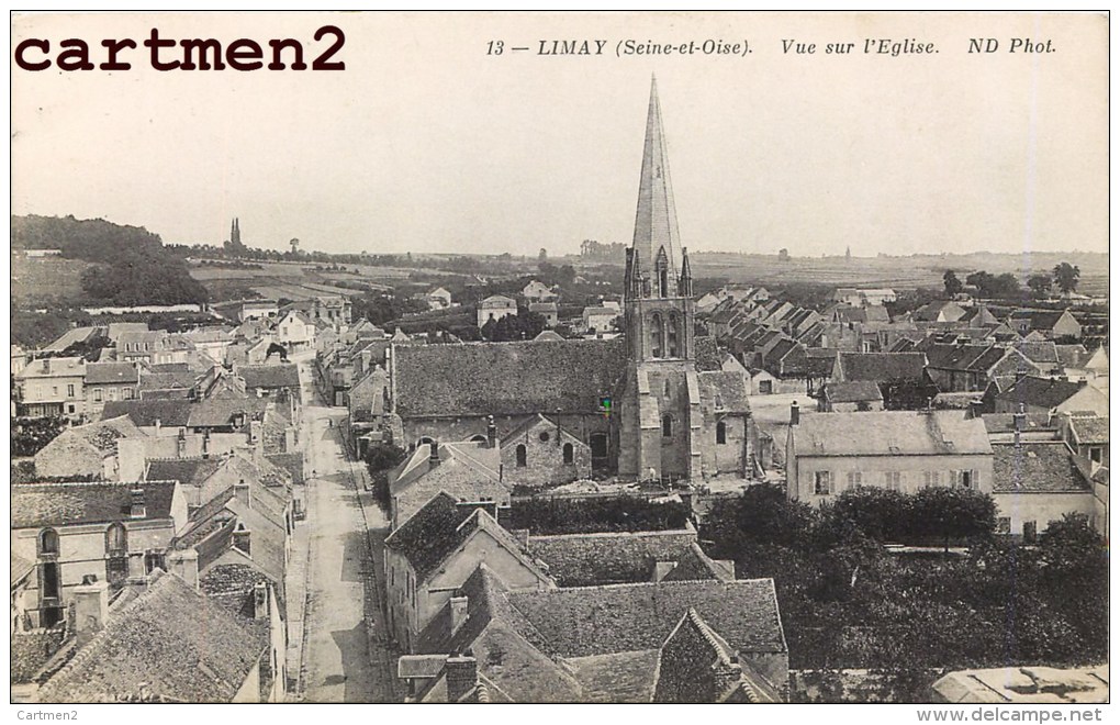 4 CPA : LIMAY VUE SUR L'EGLISE LE PONT ENTREE DE L'ABBAYE DE SAINT-SAUVEUR CHATEAU DES CELESTINS 78 YVELINES - Limay