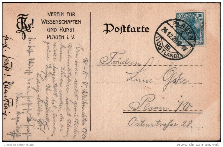 ! 1920 Alte Ansichtskarte Plauen , Studentenkarte, Sachsen, Burschenschaft, Studentika, Studentenverbindung, Verein - Schools