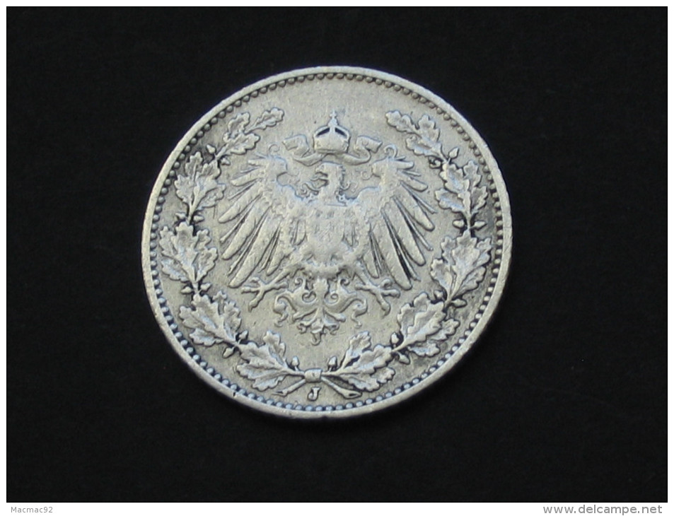 1/2 Mark 1908 J - Germany  - ALLEMAGNE - Deutsches Reich **** EN ACHAT IMMEDIAT ***** - 1/2 Mark