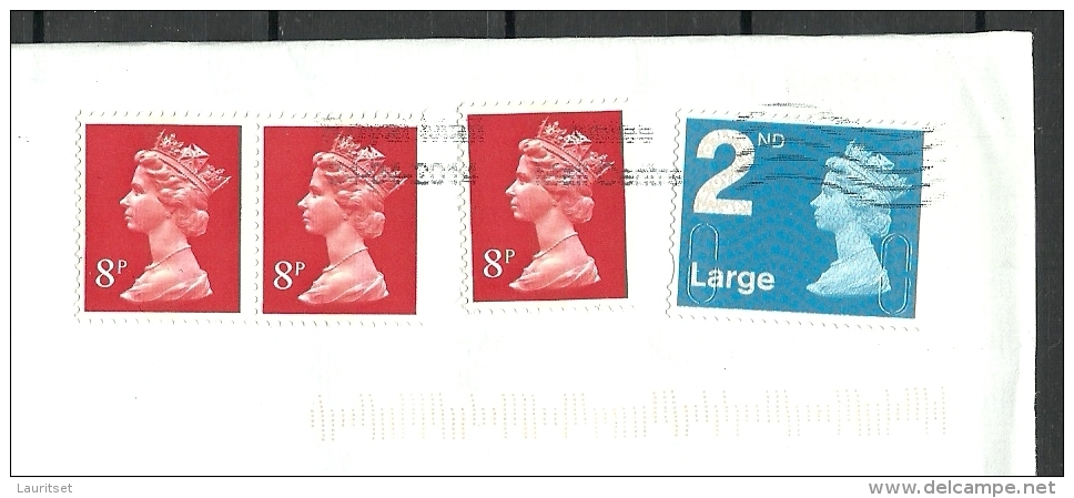 GREAT BRITAIN England 2014 Air Mail Cover To Estland Estonia Estonie Queen Elizabeth Stamps - Lettres & Documents