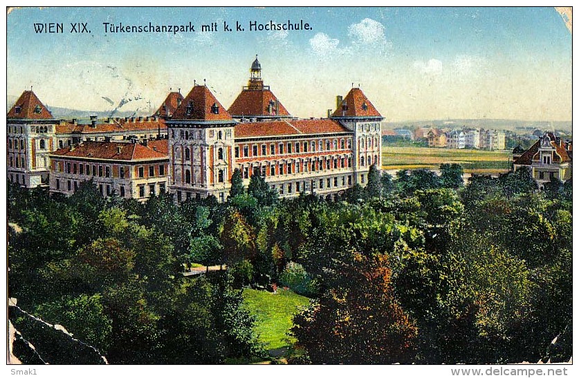 AK WIEN XIX TÜRKENSHANZPARK MIT K.K.HOCHSCULE   ALTE POSTKARTEN 1915 - Iglesias