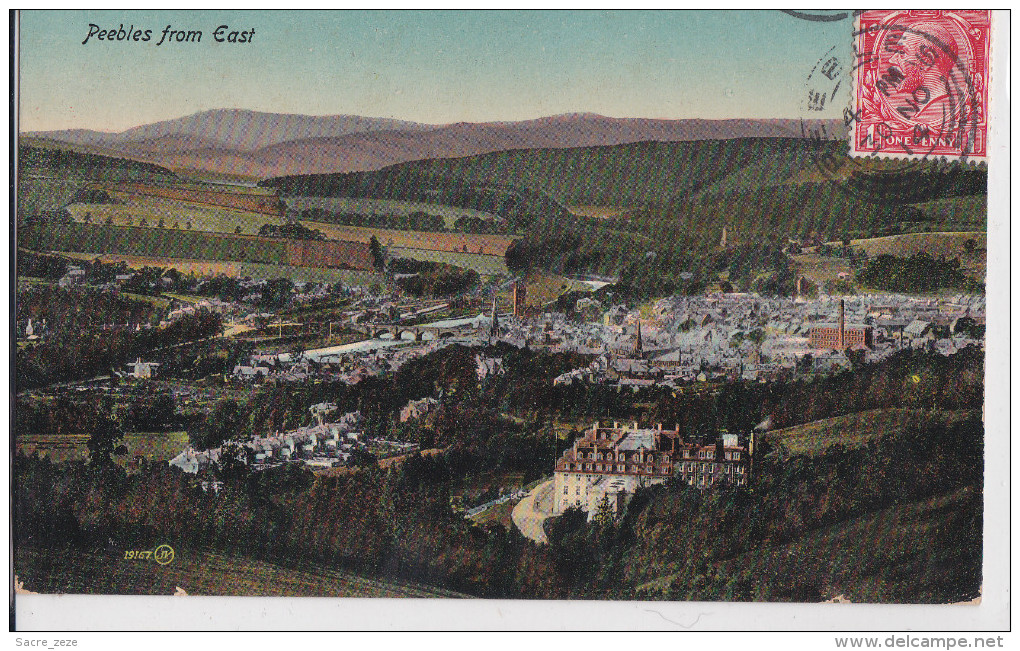 ECOSSE-1914-PEEBLES FROM EAST - Peeblesshire