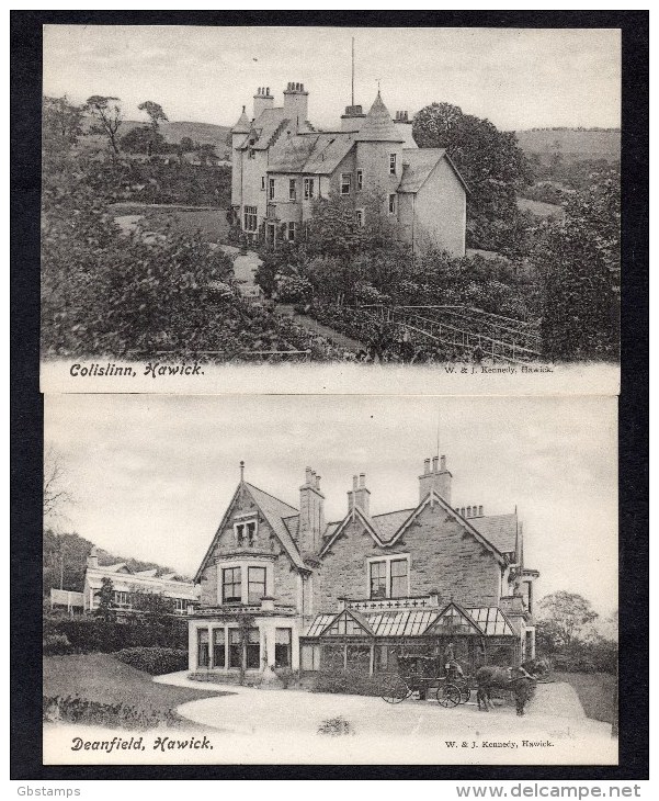 2 Unposted Hawick Postcards - Deanfield & Colislinn See Scan For Detail Etc - Roxburghshire