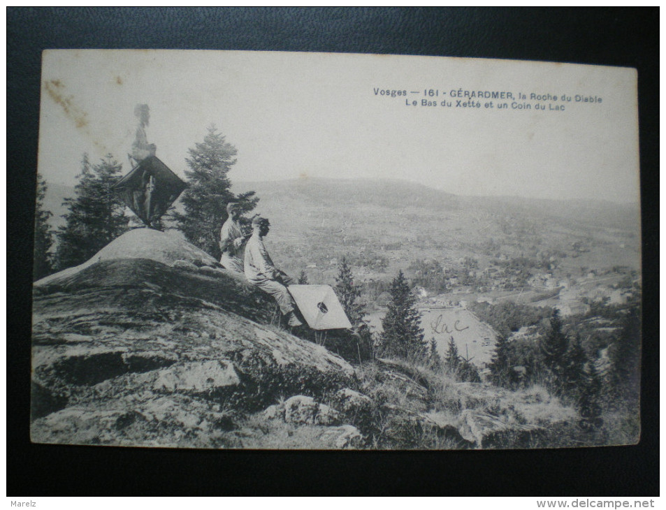 Cerf-volant - Pause Militaire Ou Manoeuvres - Lancement De La Roche Du Diable, Xetté (Xettes : Gérardmer) - 1905 - Other & Unclassified