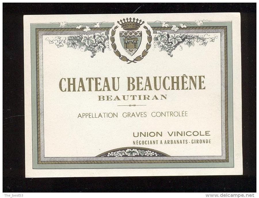 Etiquette De Vin  -  Chateau Beauchêne  -  Graves  -  ND  40/50 ? - Bordeaux