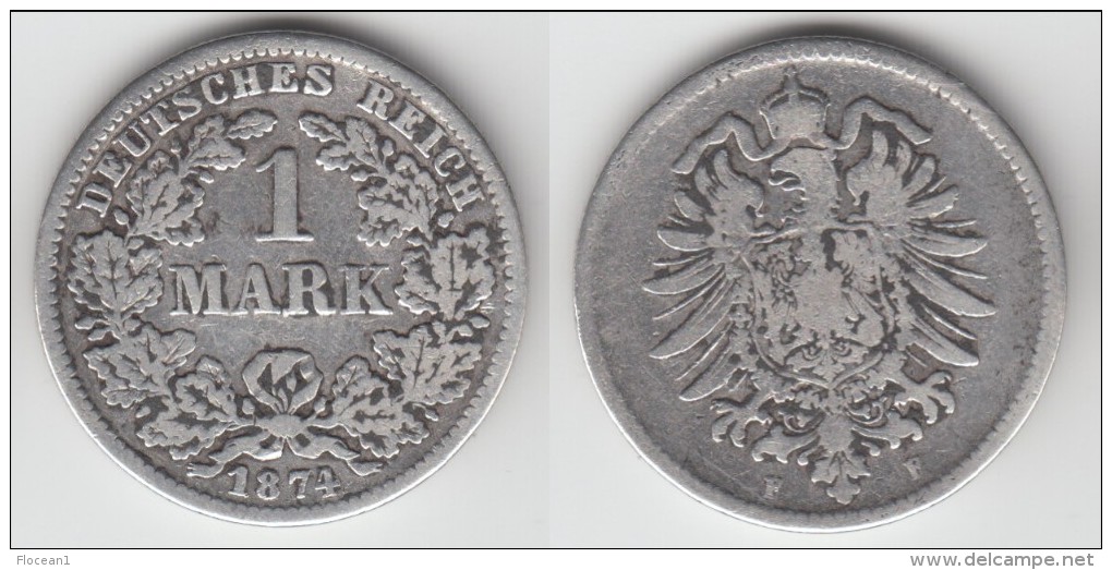 **** ALLEMAGNE - GERMANY - 1 MARK 1874 F - ARGENT - SILVER *** EN ACHAT IMMEDIAT !!! - 1 Mark