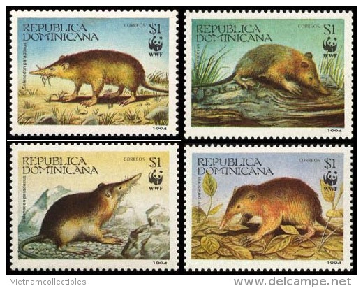 (WWF-160) W.W.F. Dominican Republic MNH Hispaniolan Solenodon Stamps 1994 - Unused Stamps