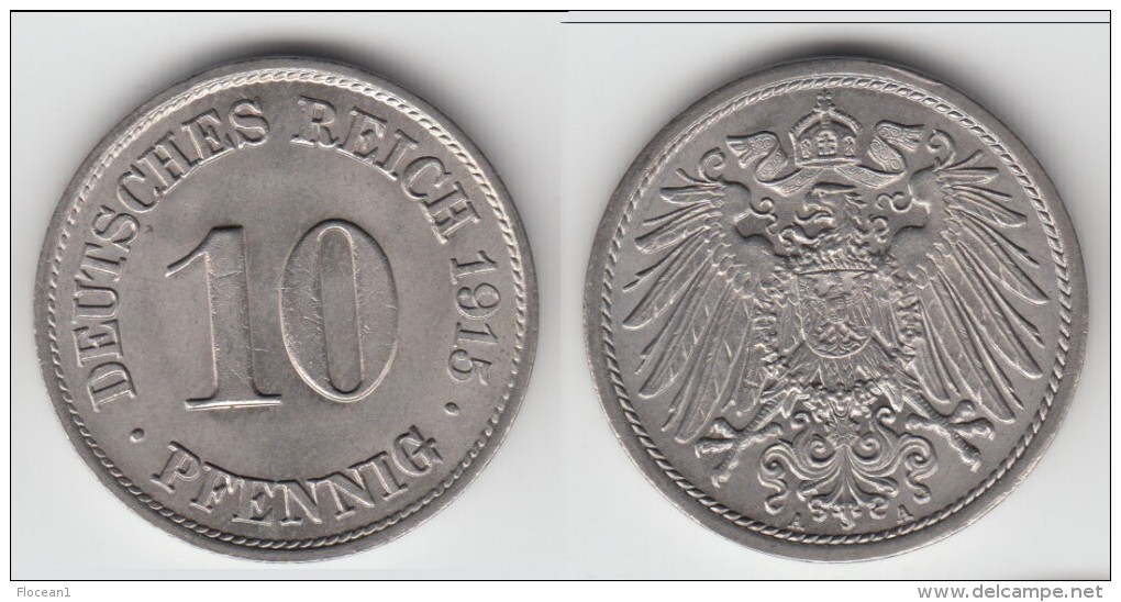 **** ALLEMAGNE - GERMANY - 10 PFENNIG 1915 A - EMPIRE - TOP QUALITE **** EN ACHAT IMMEDIAT - 10 Pfennig